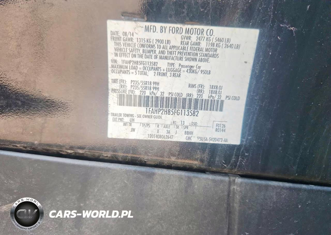 2015 Ford Taurus Sel VIN:1FAHP2H85FG113582 - 12