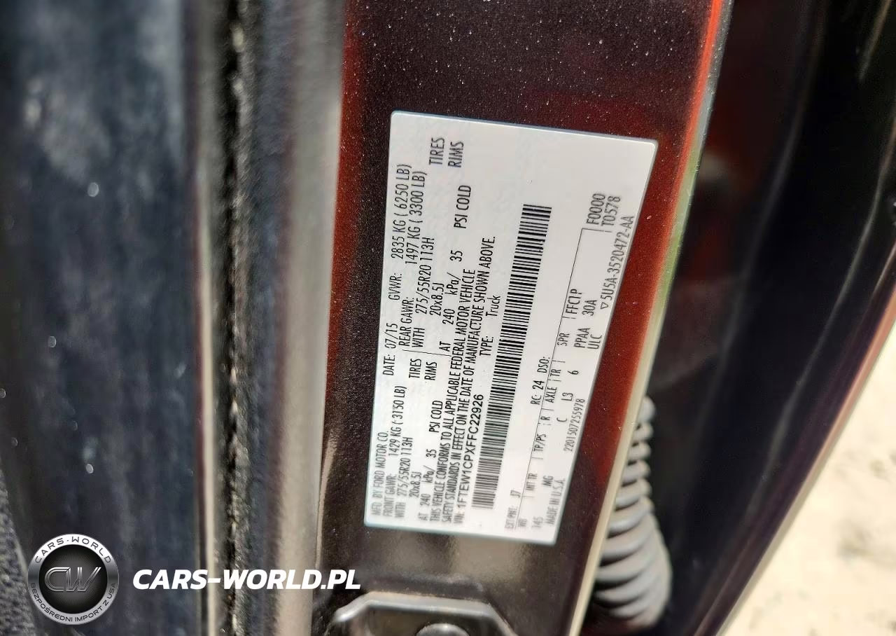 2015 Ford F150 Supercrew VIN:1FTEW1CPXFFC22926 - 12