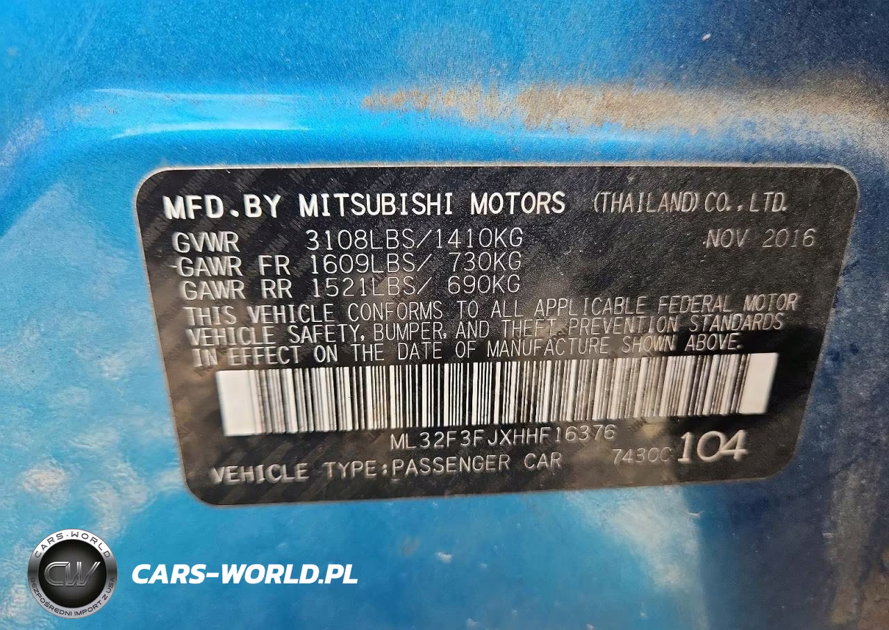 2017 Mitsubishi Mirage G4 Es VIN:ML32F3FJXHHF16376 - 12