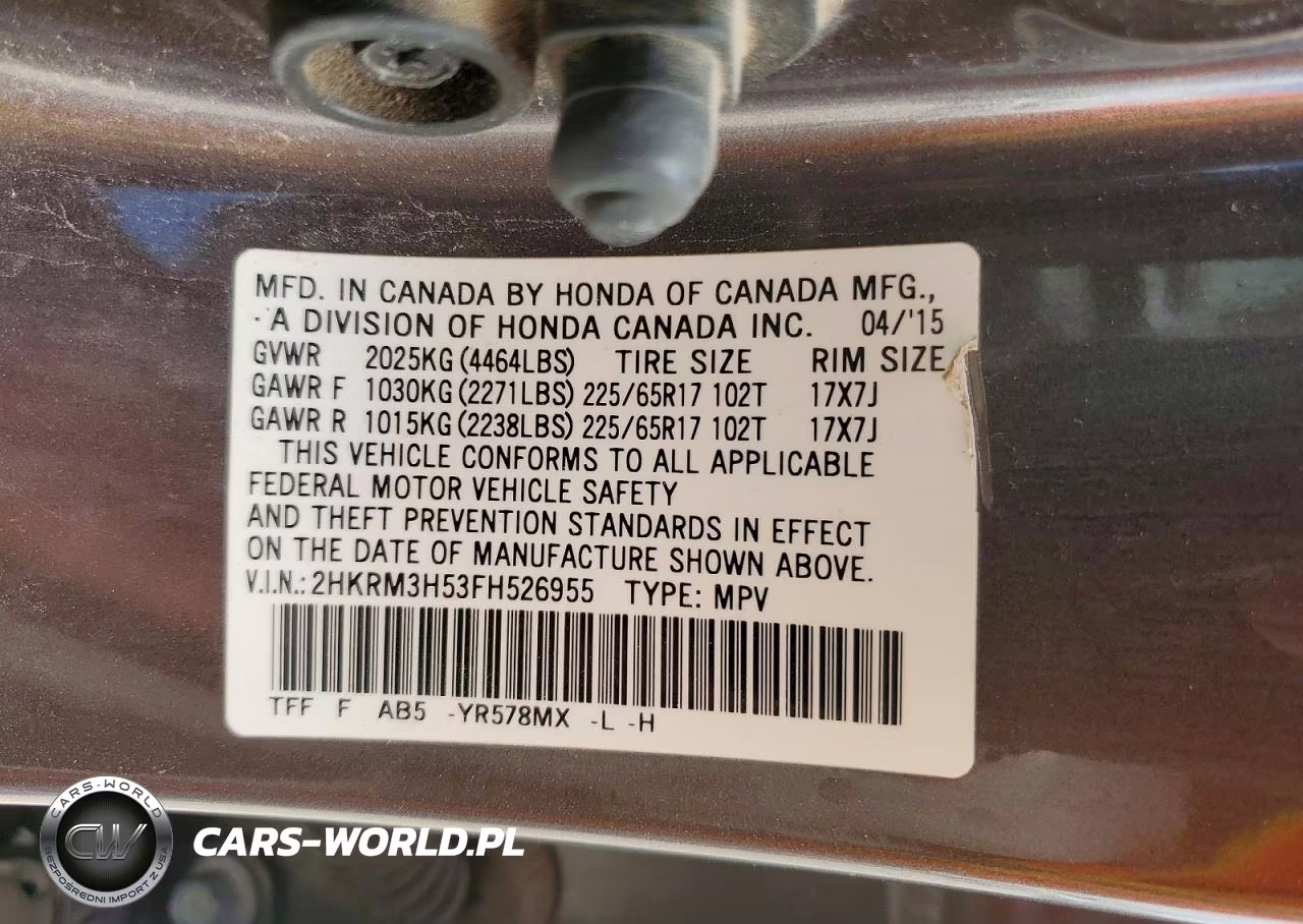 2015 Honda Cr-V Ex VIN:2HKRM3H53FH526955 - 13