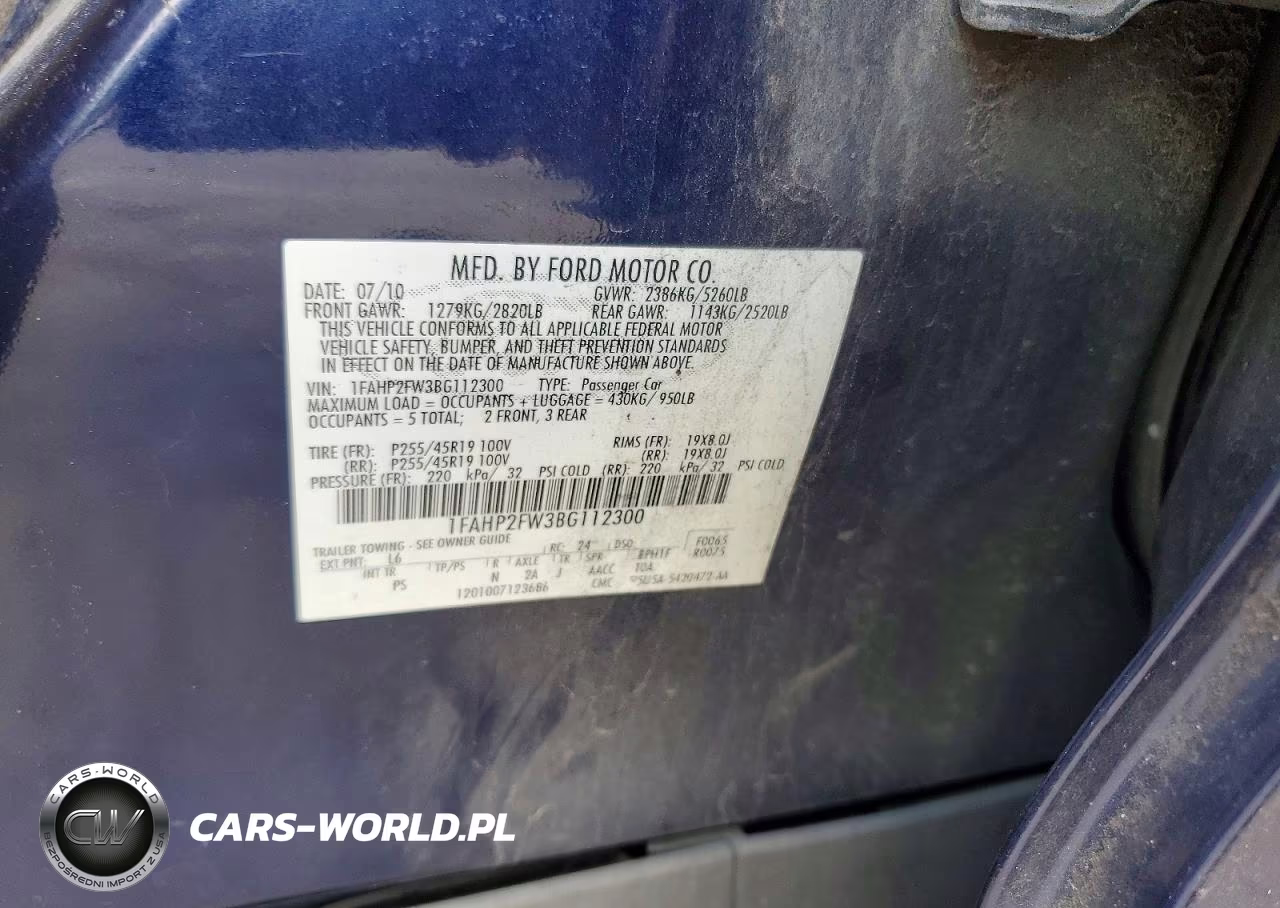 2011 Ford Taurus Limited VIN:1FAHP2FW3BG112300 - 12