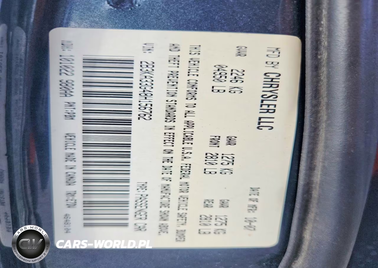 2008 Dodge Charger Sxt VIN:2B3KA33G48H156762 - 12