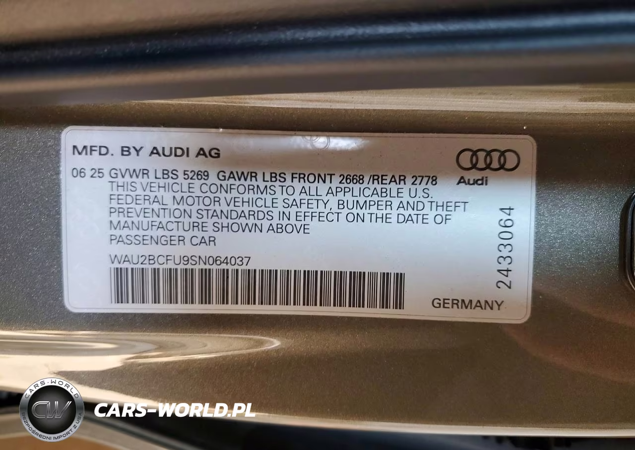 2025 Audi A5 Premium Plus VIN:WAU2BCFU9SN064037 - 12