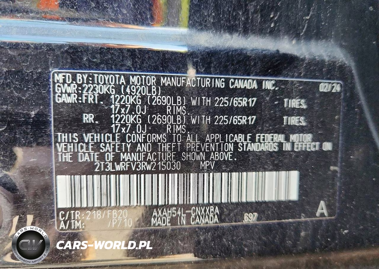 2024 Toyota Rav4 Le VIN:2T3LWRFV3RW215030 - 13