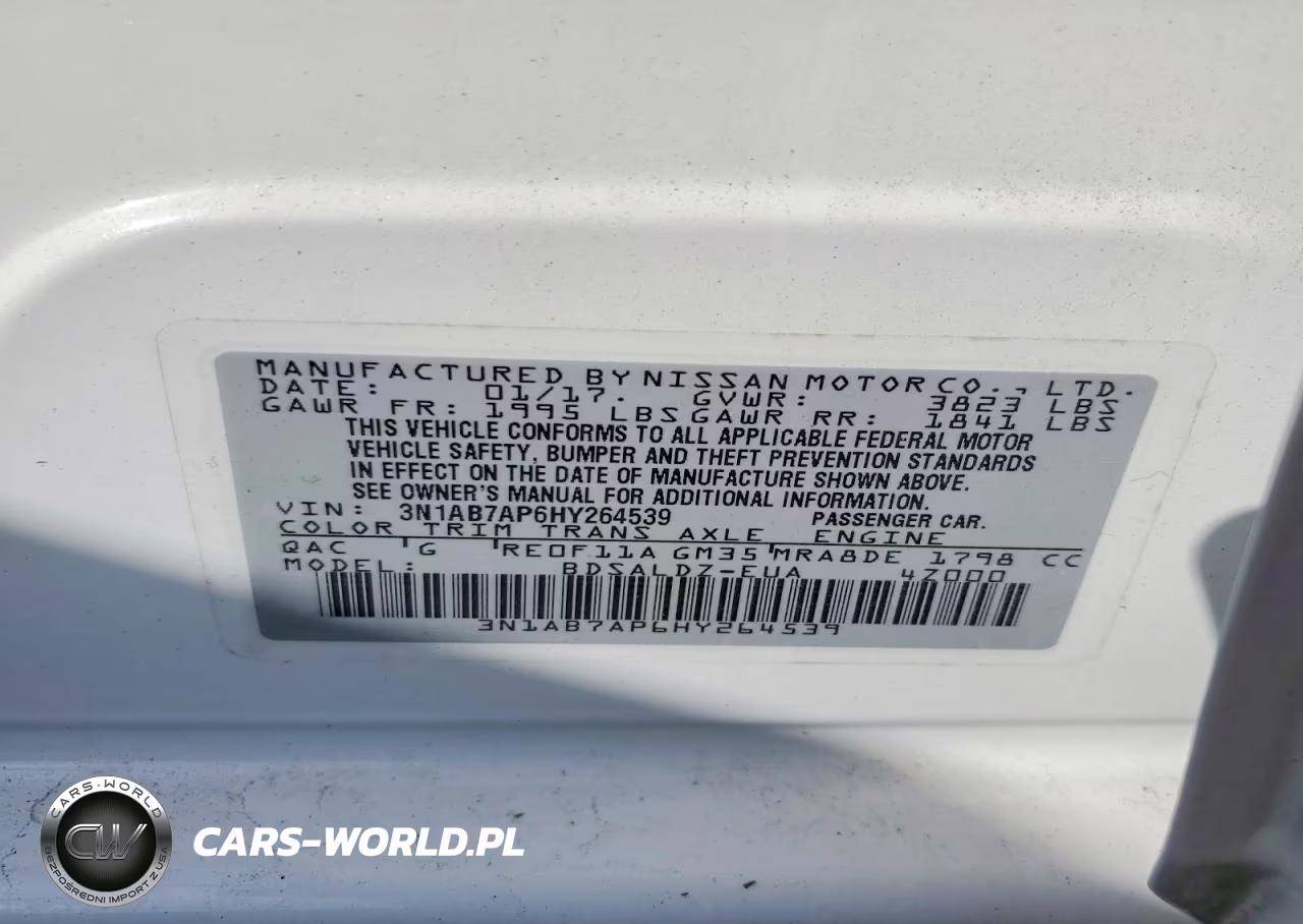 2017 Nissan Sentra Sv VIN:3N1AB7AP6HY264539 - 12