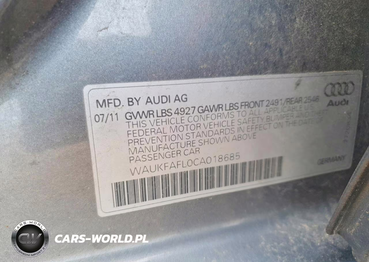2012 Audi A4 Prestige VIN:WAUKFAFL0CA018685 - 12