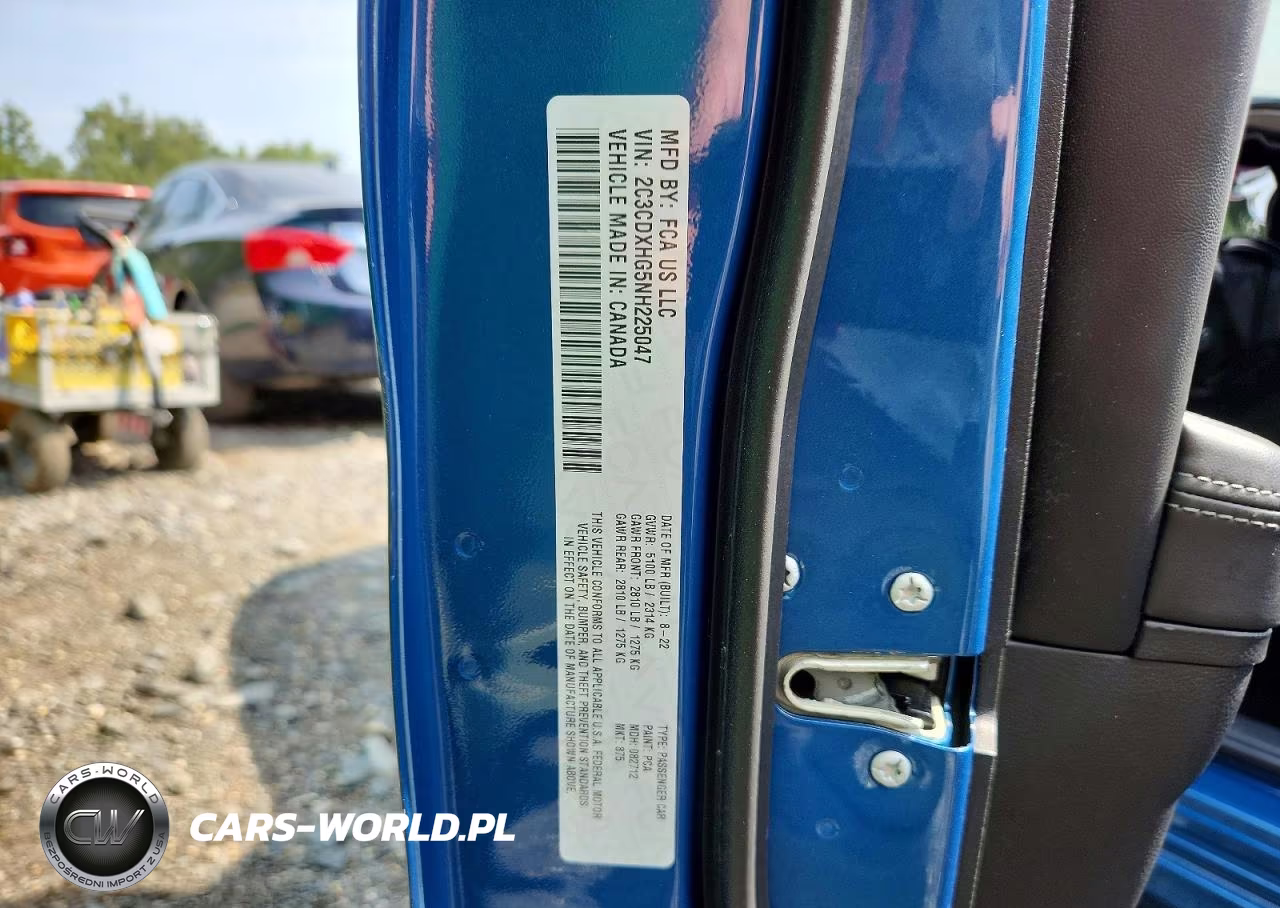 2022 Dodge Charger Gt VIN:2C3CDXHG5NH225047 - 12