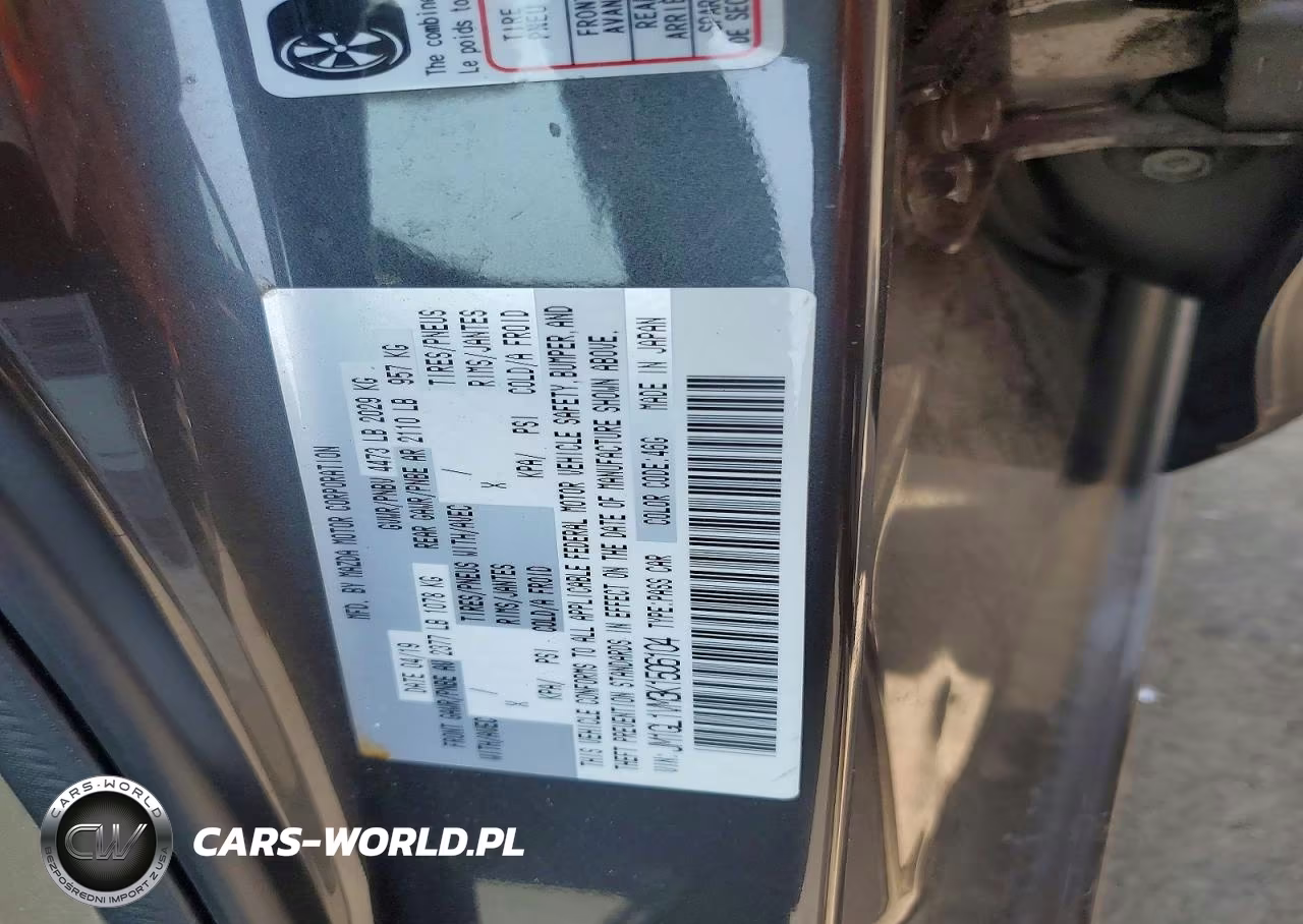 2019 Mazda 6 Touring VIN:JM1GL1VM3K1506104 - 12
