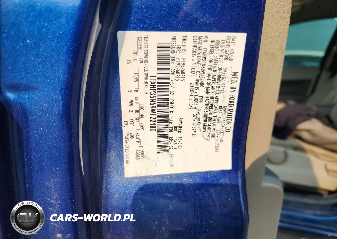2009 Ford Focus Se VIN:1FAHP35N69W122480 - 12