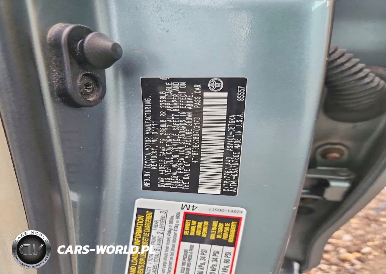 2011 Toyota Camry Xle VIN:4T1BF3EK2BU703173 - 12