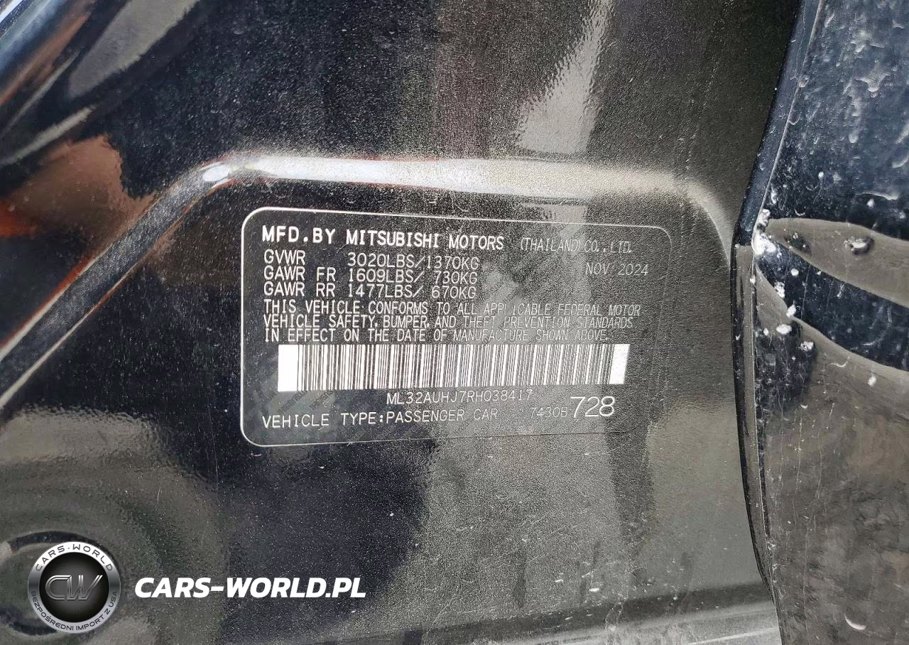 2024 Mitsubishi Mirage Es VIN:ML32AUHJ7RH038417 - 13