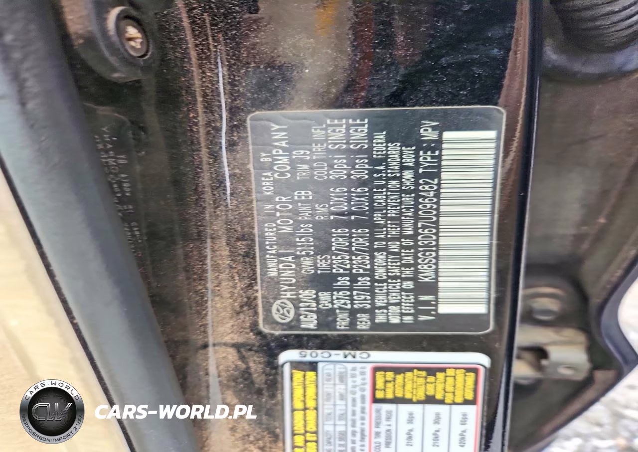 2007 Hyundai Santa Fe Gls VIN:KM8SG13D67U096482 - 13