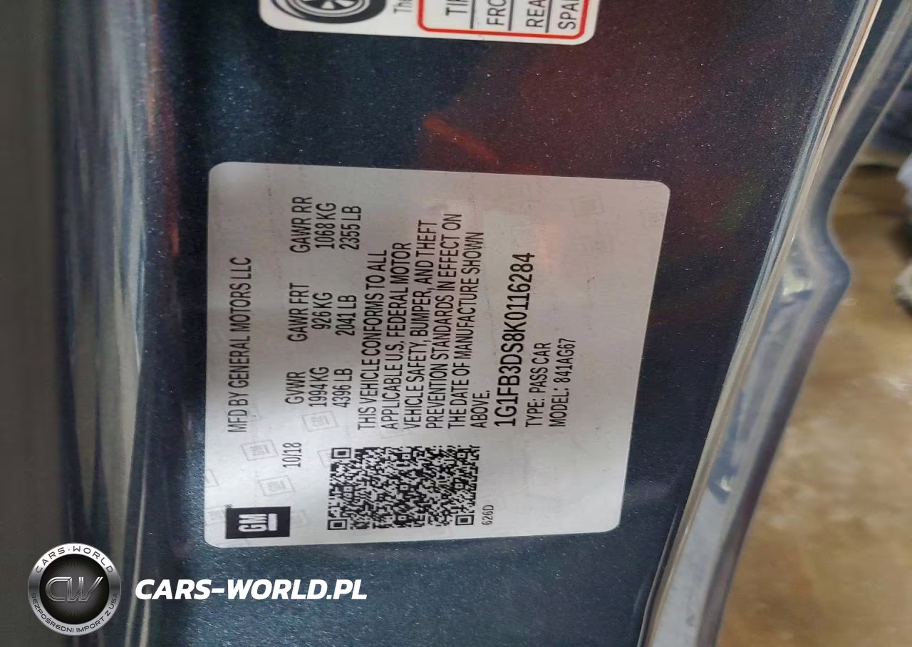 2019 Chevrolet Camaro Ls VIN:1G1FB3DS8K0116284 - 13