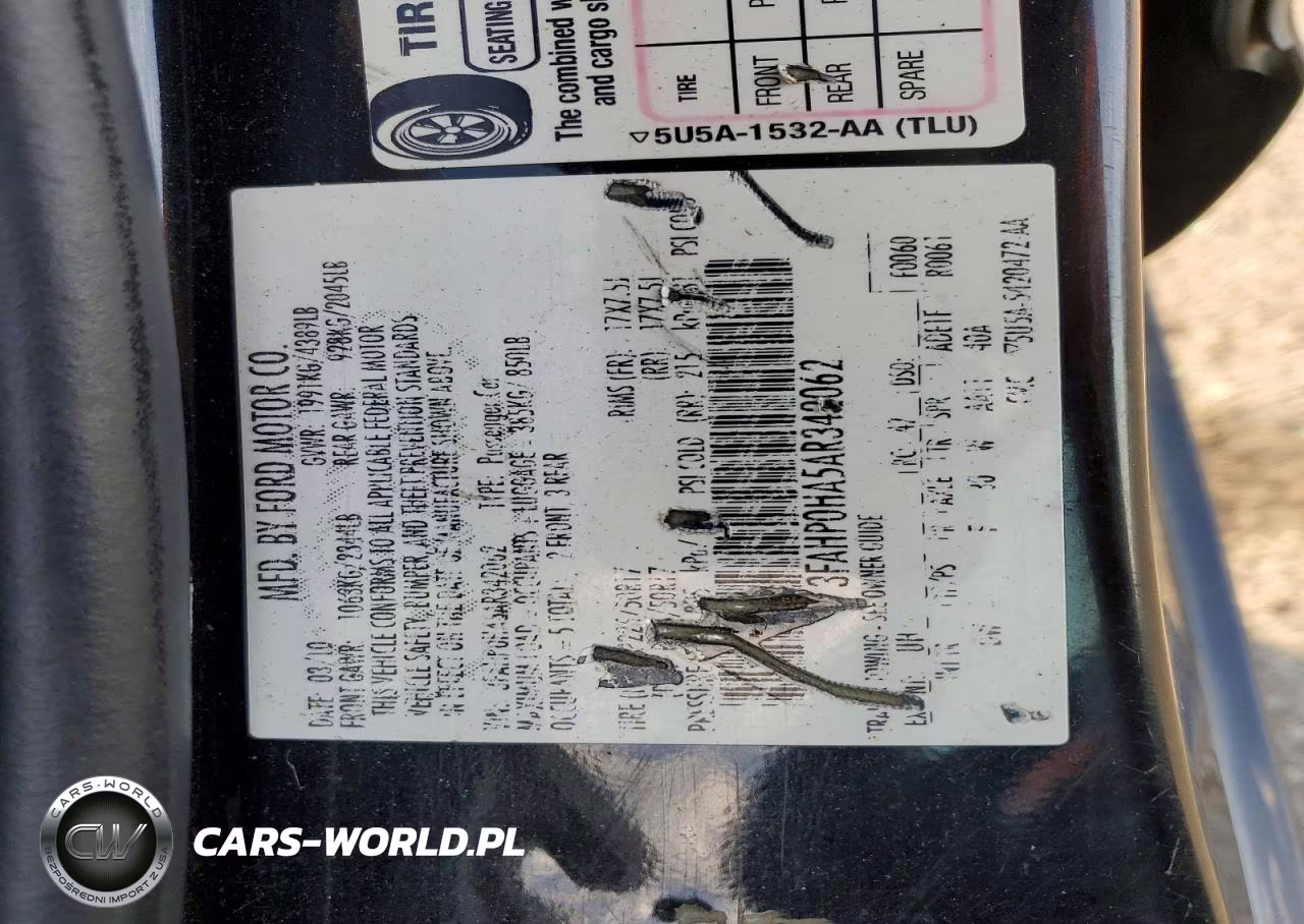 2010 Ford Fusion Se VIN:3FAHP0HA5AR342062 - 12