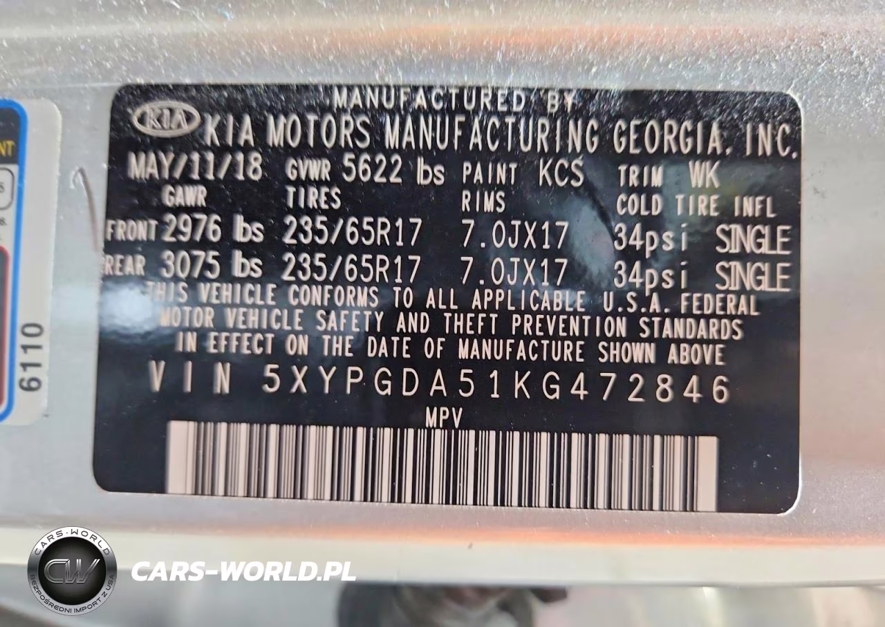 2019 Kia Sorento Lx V6 VIN:5XYPGDA51KG472846 - 14
