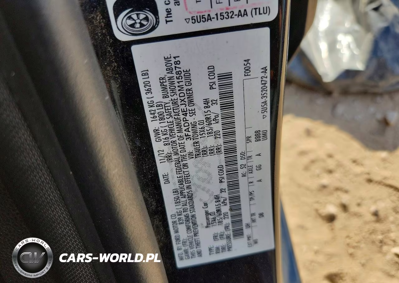 2013 Ford Fiesta Se VIN:3FADP4EJXDM158781 - 12