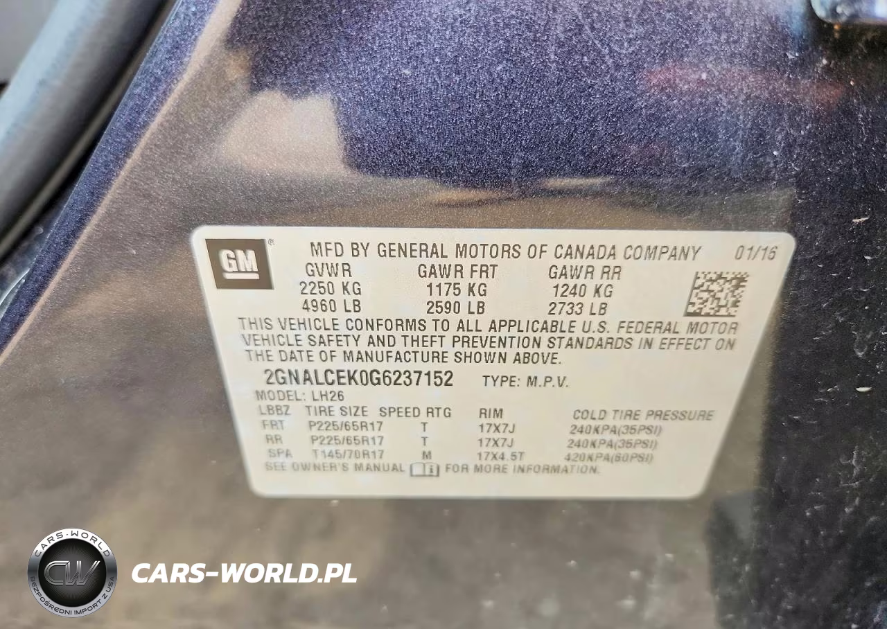 2016 Chevrolet Equinox Lt VIN:2GNALCEK0G6237152 - 13