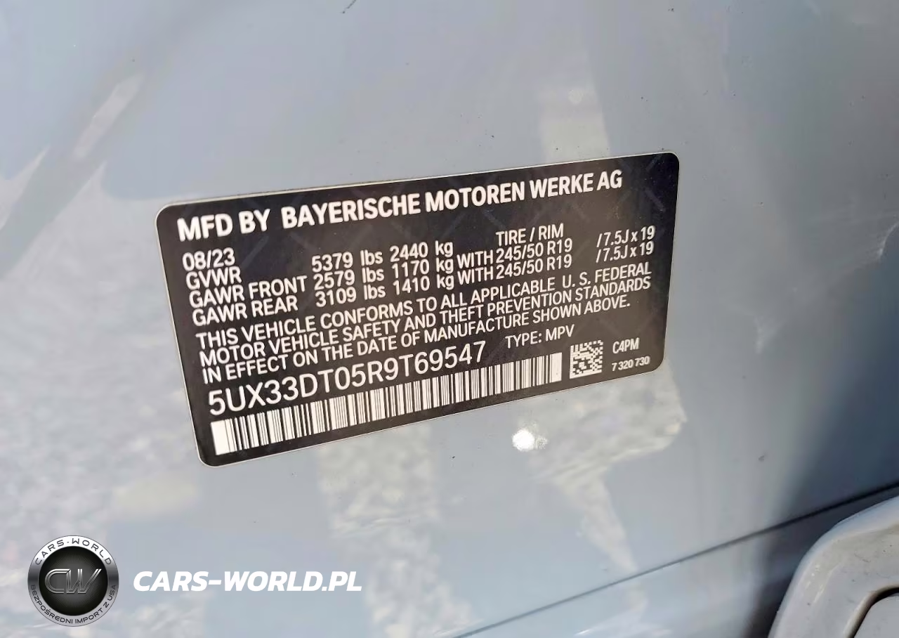 2024 BMW X4 xDrive30I VIN:5UX33DT05R9T69547 - 13