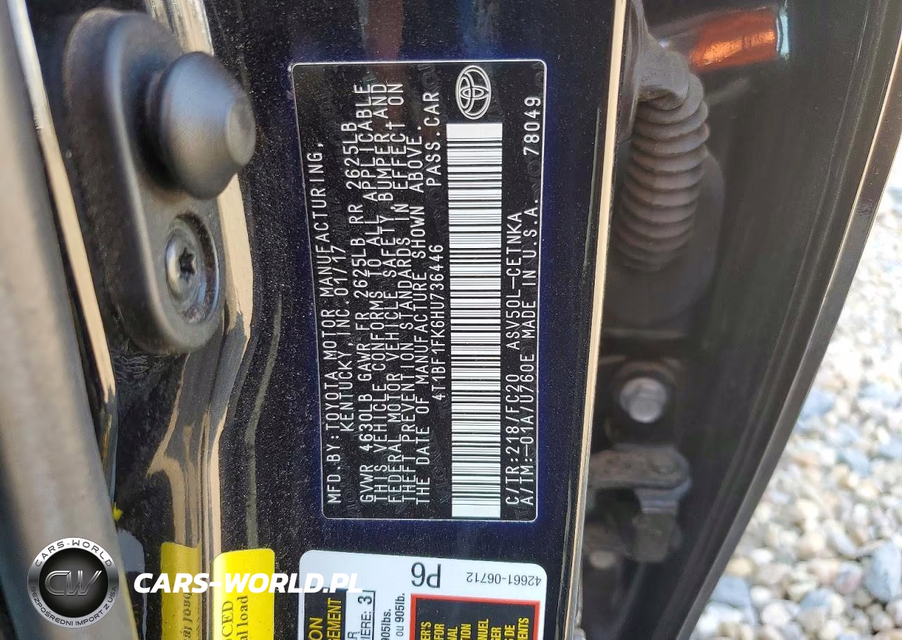 2017 Toyota Camry Le VIN:4T1BF1FK6HU736446 - 12
