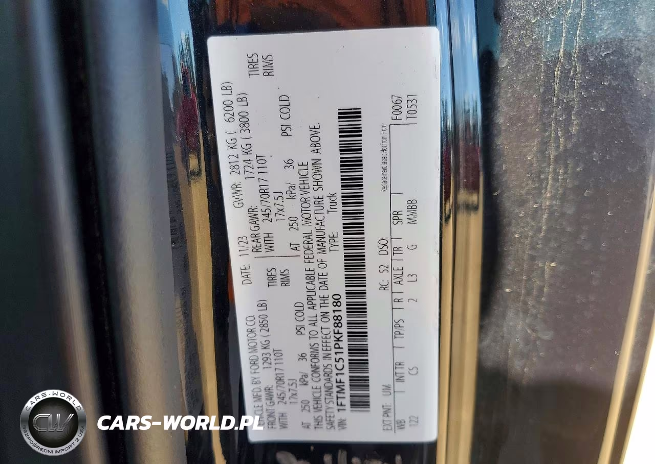 2023 Ford F150 VIN:1FTMF1C51PKF88180 - 13