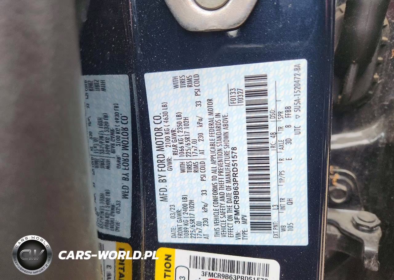 2023 Ford Bronco Sport Big Bend VIN:3FMCR9B63PRD51578 - 14