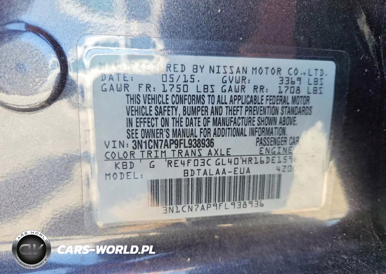 2015 Nissan Versa 1.6 S VIN:3N1CN7AP9FL938936 - 13