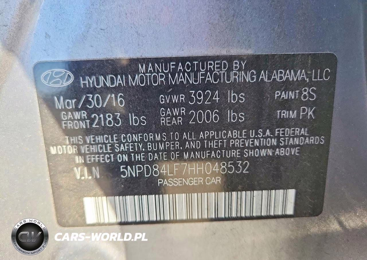 2017 Hyundai Elantra Se VIN:5NPD84LF7HH048532 - 13