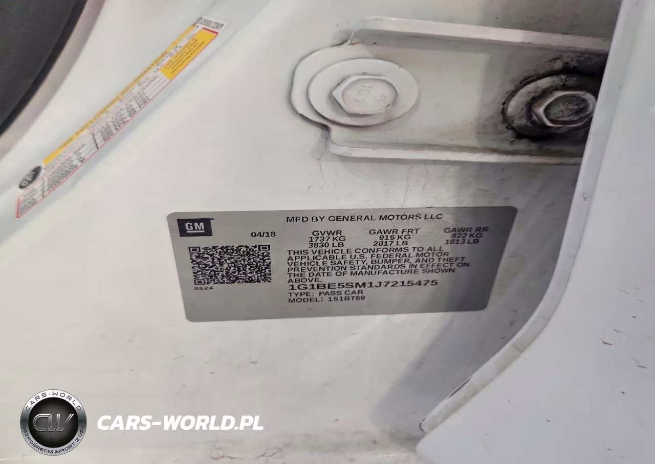 2018 Chevrolet Cruze Lt VIN:1G1BE5SM1J7215475 - 12