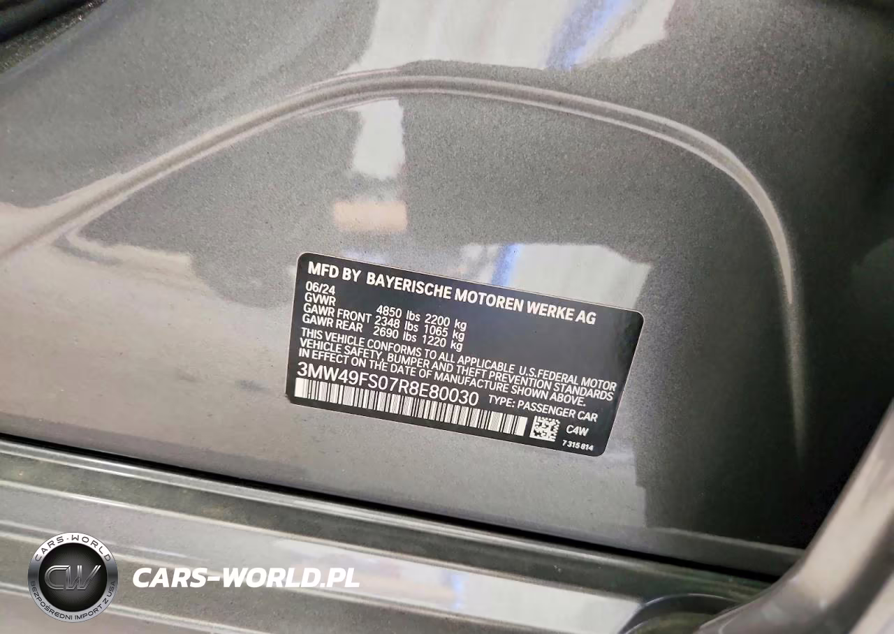 2024 BMW M340I VIN:3MW49FS07R8E80030 - 12