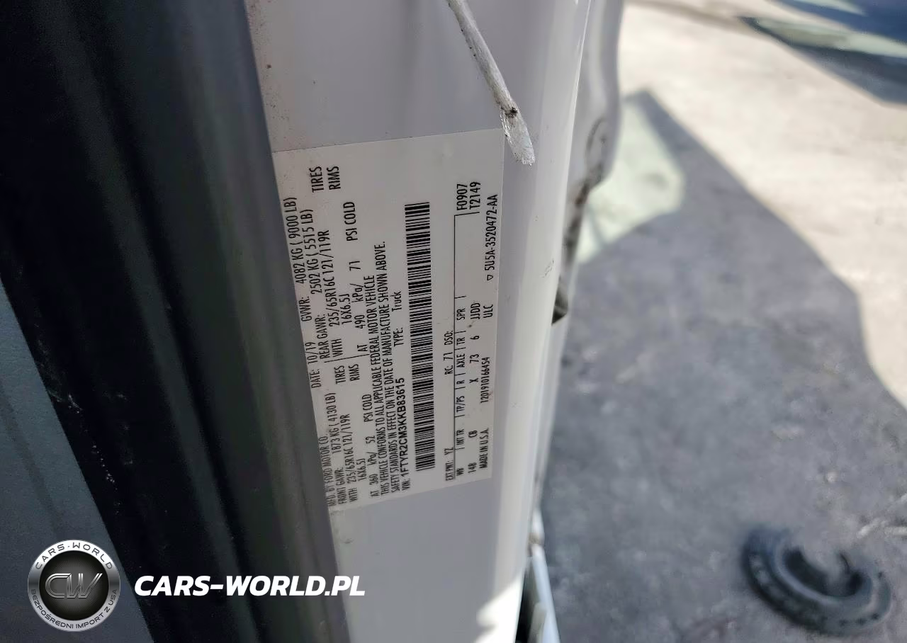 2019 Ford Transit-250 VIN:1FTYR2CM3KKB83615 - 13