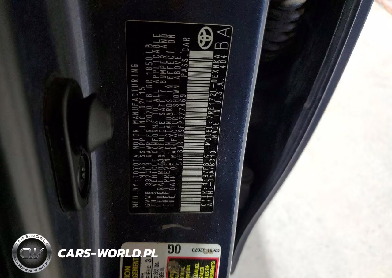 2015 Toyota Corolla Le VIN:5YFBURHE9FP277469 - 13