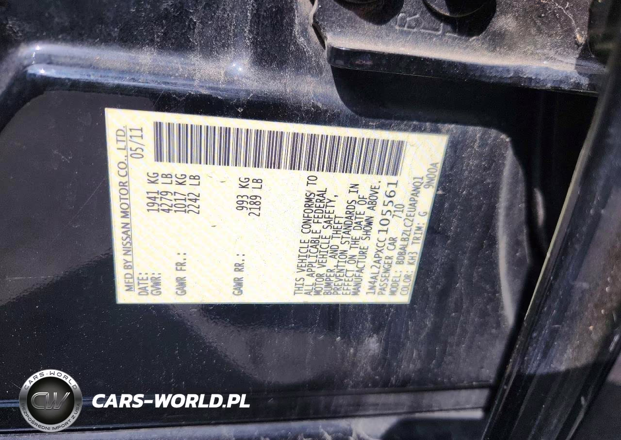 2012 Nissan Altima 2.5 VIN:1N4AL2APXCC105561 - 13