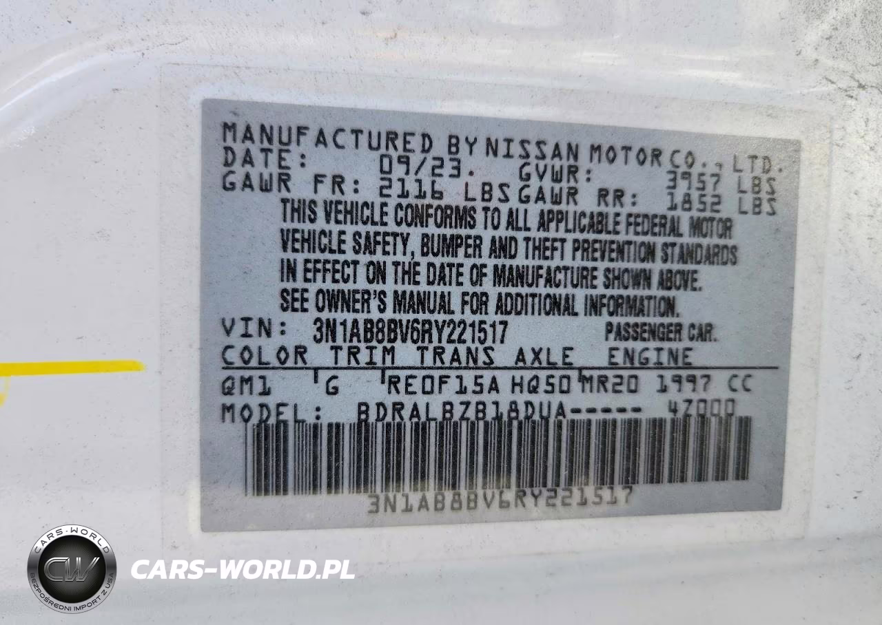 2024 Nissan Sentra S VIN:3N1AB8BV6RY221517 - 13