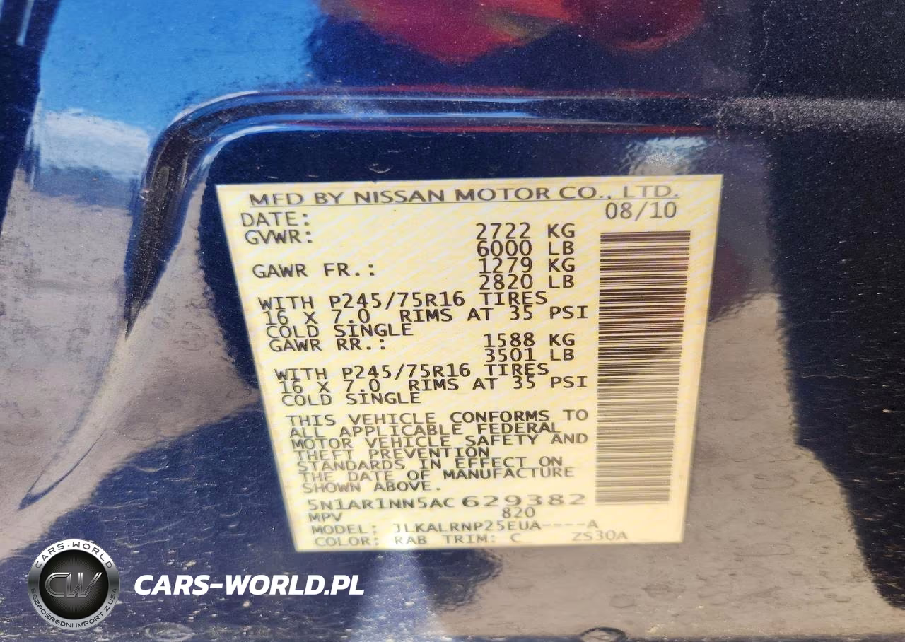 2010 Nissan Pathfinder S Fe+ VIN:5N1AR1NN5AC629382 - 13
