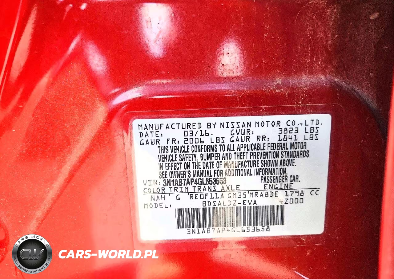 NISSAN SENTRA S VIN:3N1AB7AP4GL653658 - 12