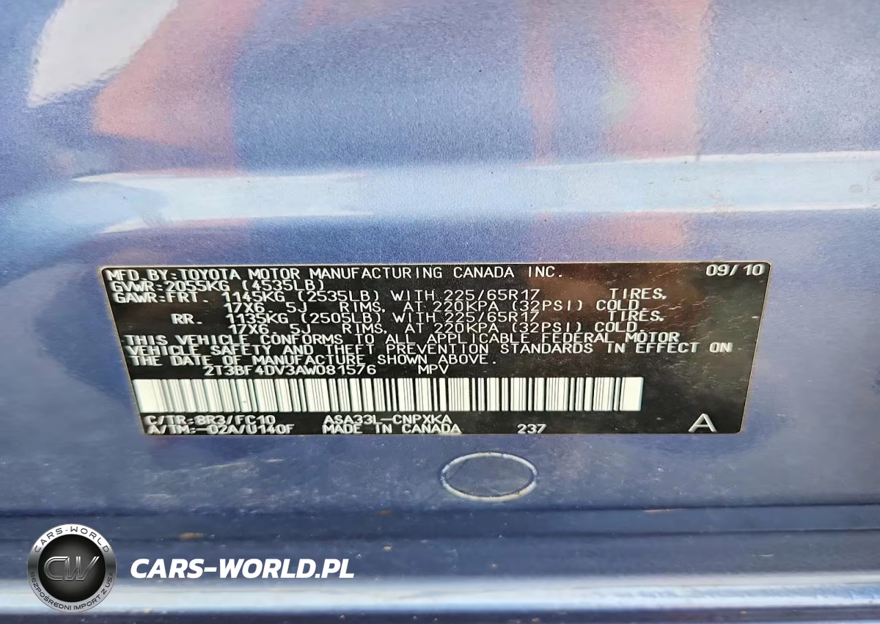 2010 Toyota Rav4 Base VIN:2T3BF4DV3AW081576 - 13