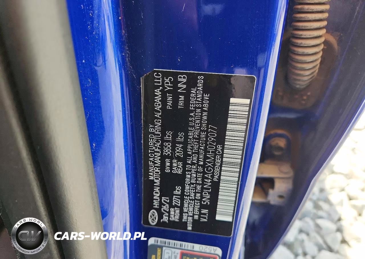 2021 Hyundai Elantra Sel VIN:5NPLN4AGXMH029077 - 12