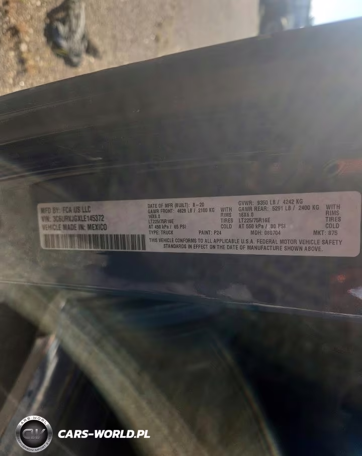 2020 Ram Promaster 3500 Delivery Van VIN:3C6URVJGXLE145372 - 12