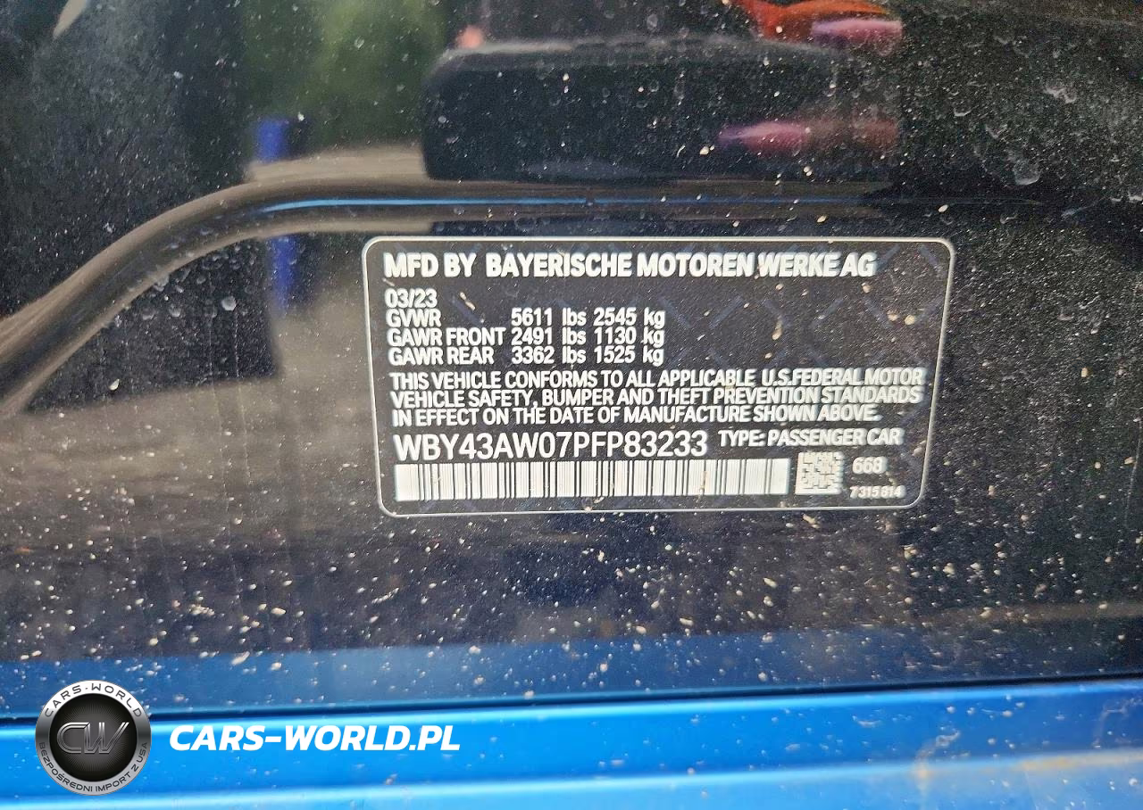 2023 BMW I4 Edrive 35 VIN:WBY43AW07PFP83233 - 12