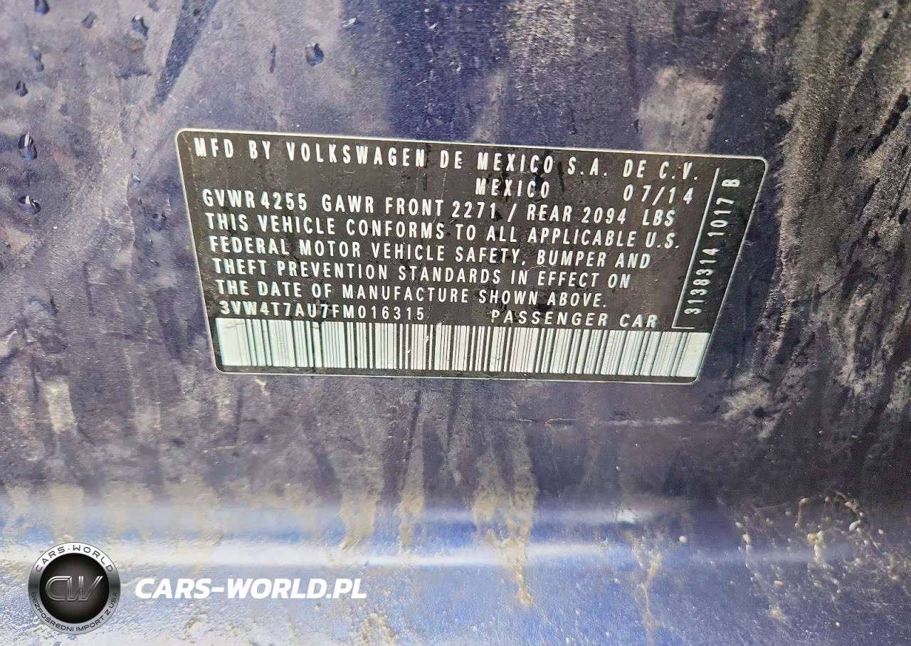 2015 Volkswagen Gti VIN:3VW4T7AU7FM016315 - 12