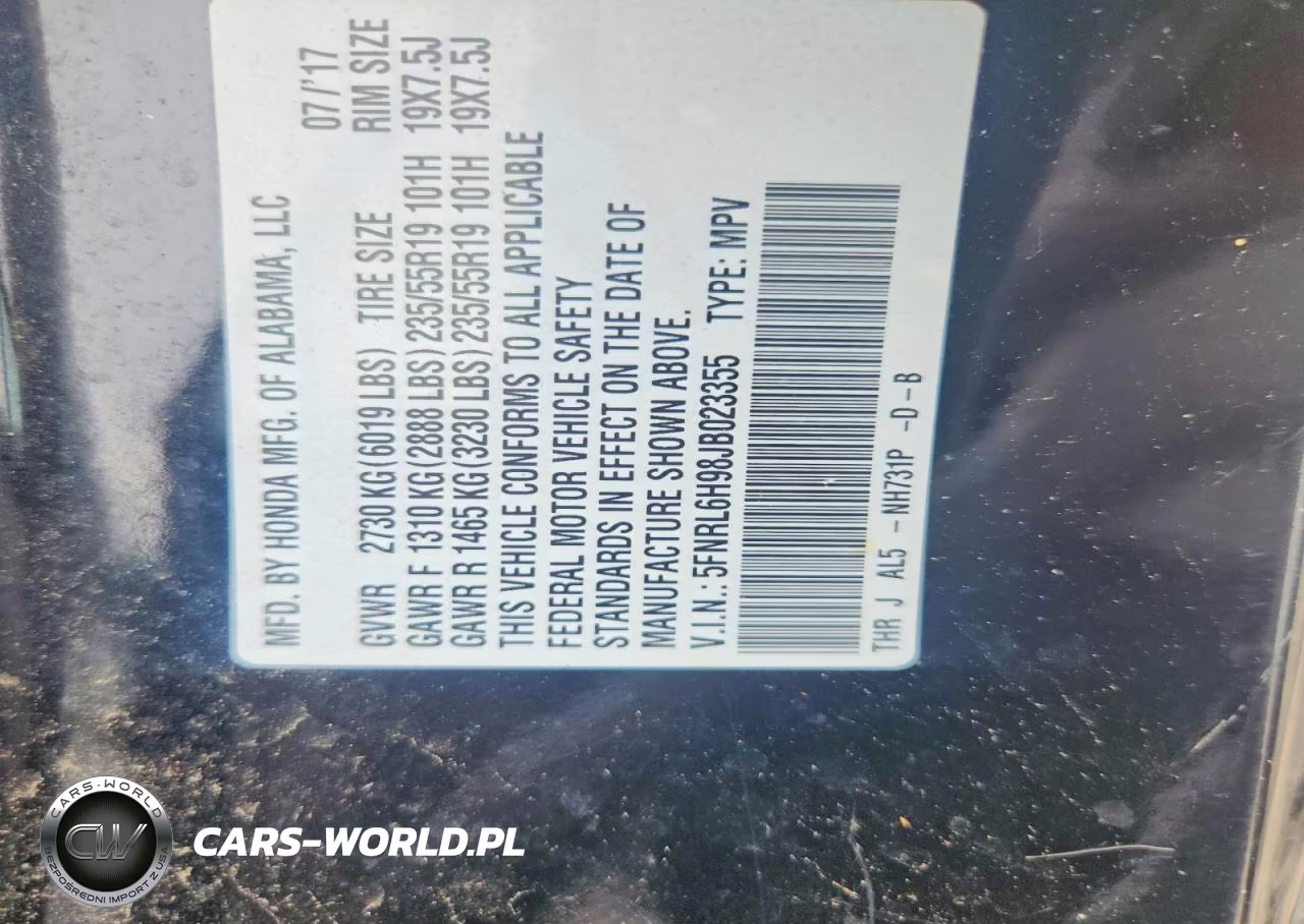2018 Honda Odyssey Elite VIN:5FNRL6H98JB023355 - 14
