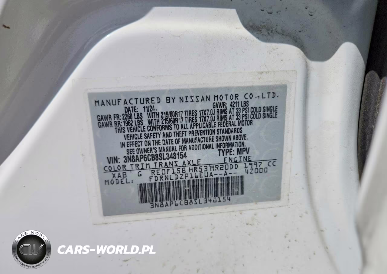 2025 Nissan Kicks Sv VIN:3N8AP6CB8SL348154 - 13