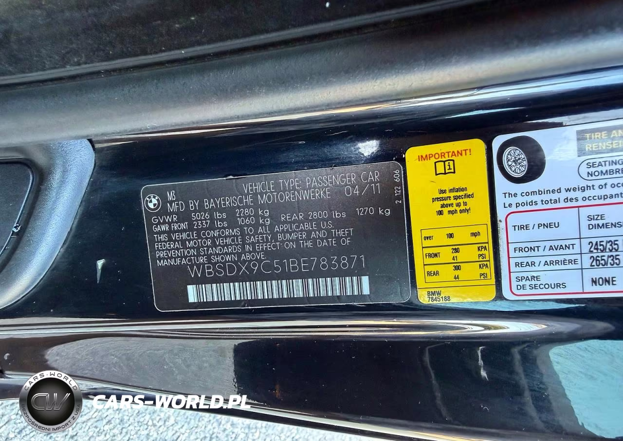 2011 BMW M3 VIN:WBSDX9C51BE783871 - 10