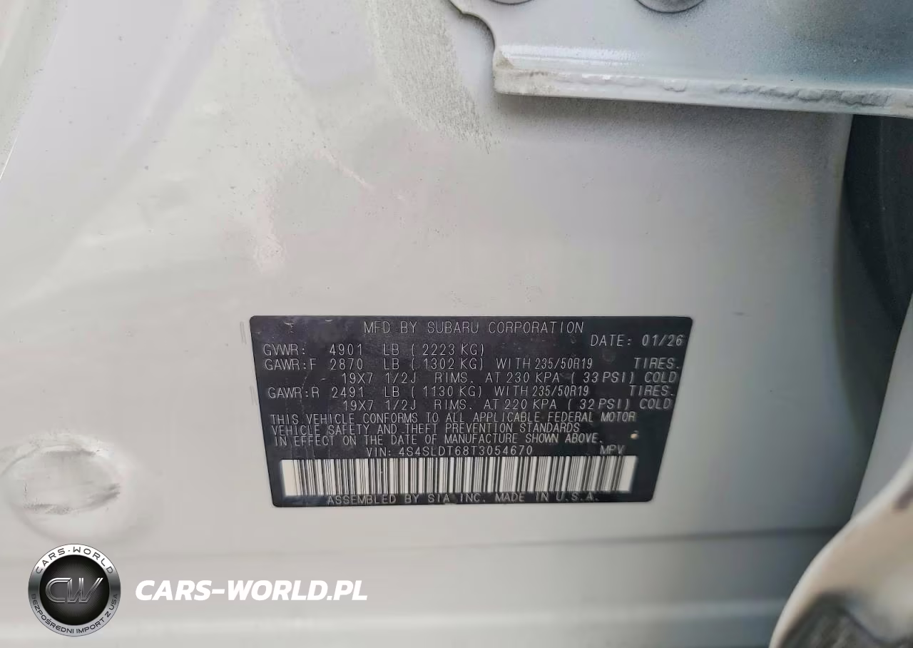 2026 Subaru Forester Touring VIN:4S4SLDT68T3054670 - 13