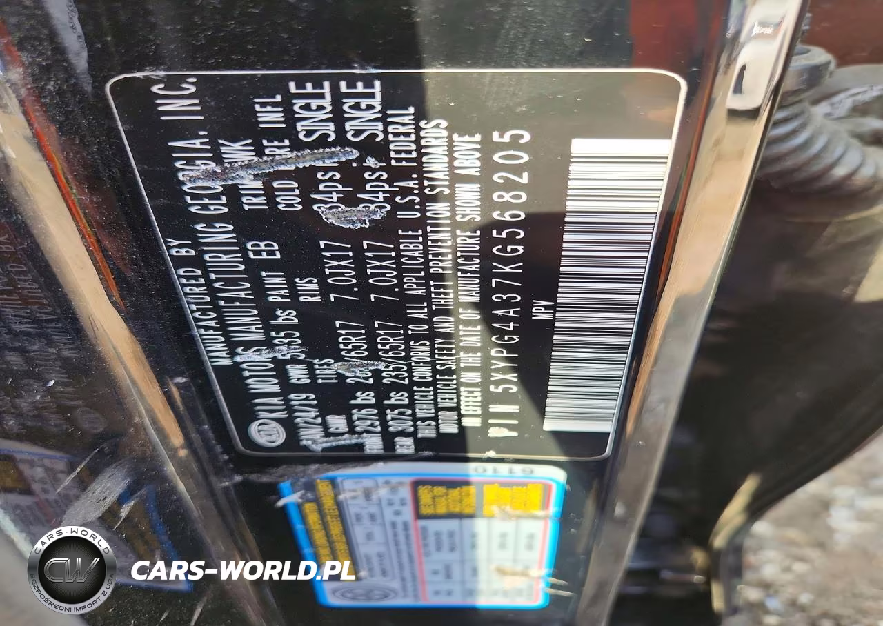 2019 Kia Sorento Lx VIN:5XYPG4A37KG568205 - 12