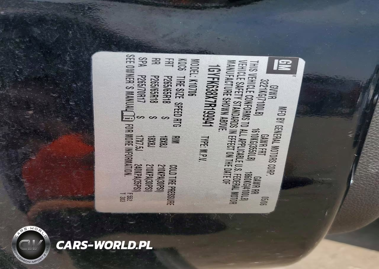 2007 Cadillac Escalade Luxury VIN:1GYFK638X7R199941 - 12