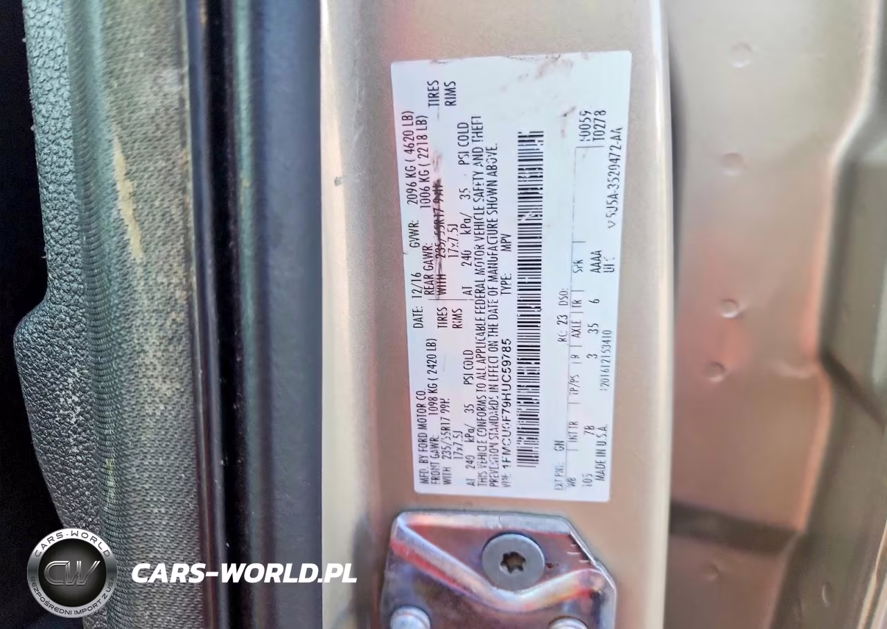 2017 Ford Escape S VIN:1FMCU0F79HUC59785 - 13
