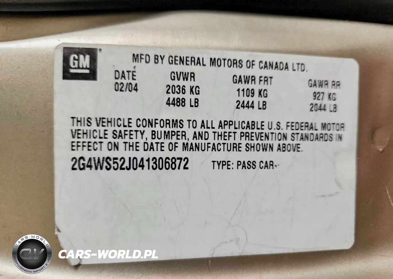 2004 Buick Century Custom VIN:2G4WS52J041306872 - 12