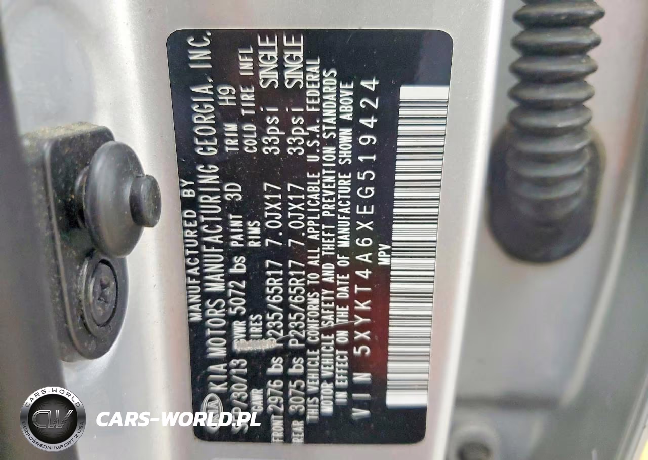 2014 Kia Sorento Lx VIN:5XYKT4A6XEG519424 - 13