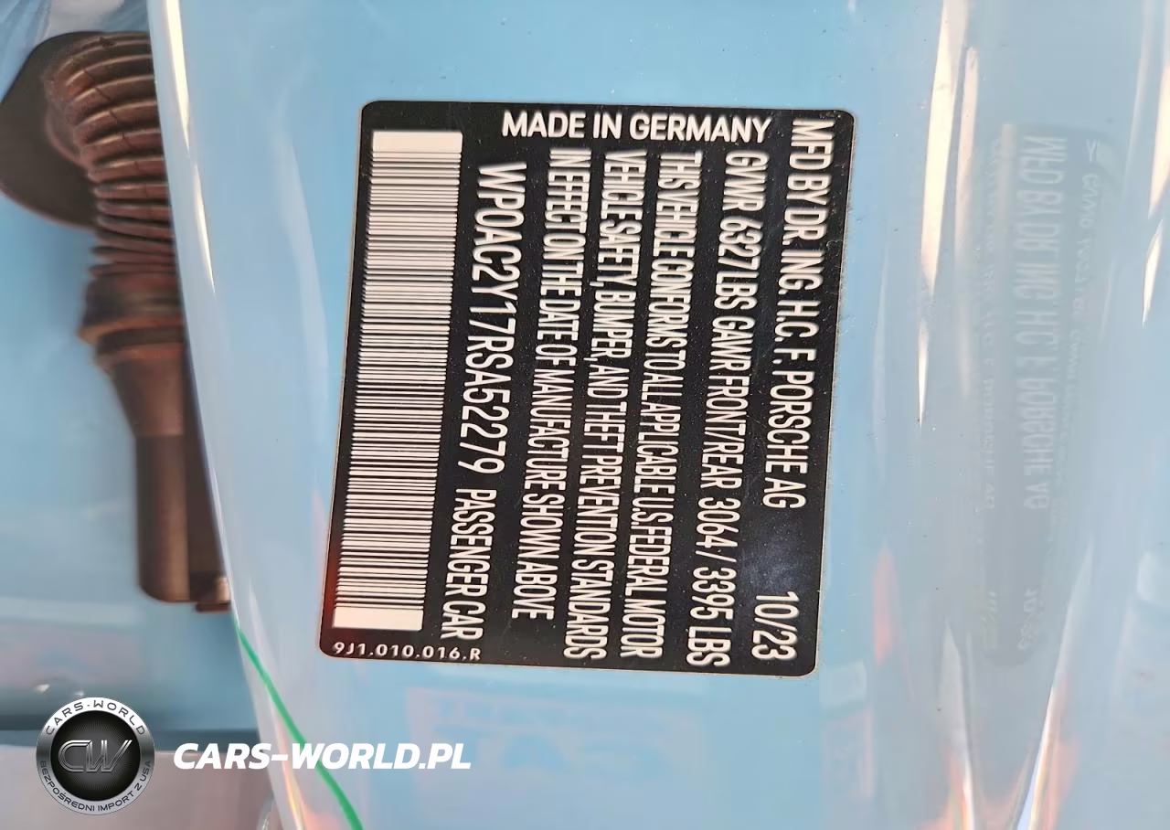 2024 Porsche Taycan Turbo VIN:WP0AC2Y17RSA52279 - 13